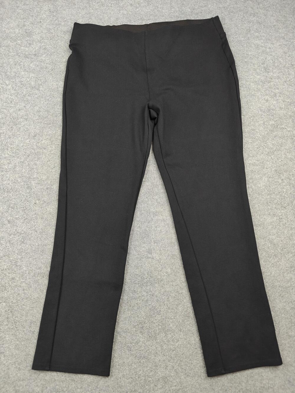 Soft Surroundings Pants Womens XL Black Dress Tapered Pull On Stretch Slim